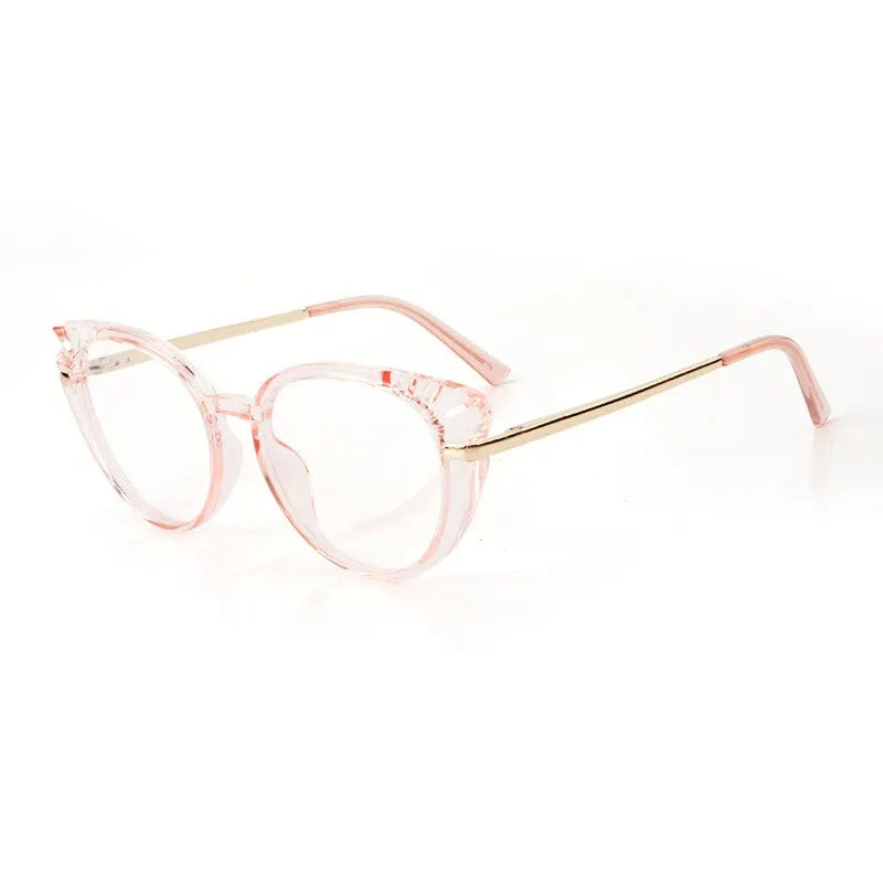 Óculos com armação de metal anti-luz azul